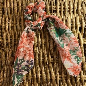 Floral Hair Scarf Scrunchie